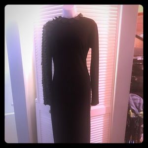 Black form fitted dress